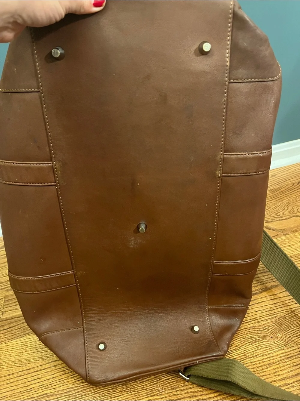 Vintage Authenticated Coach Leather Cabin Bag Duffle Weekender – British Tan